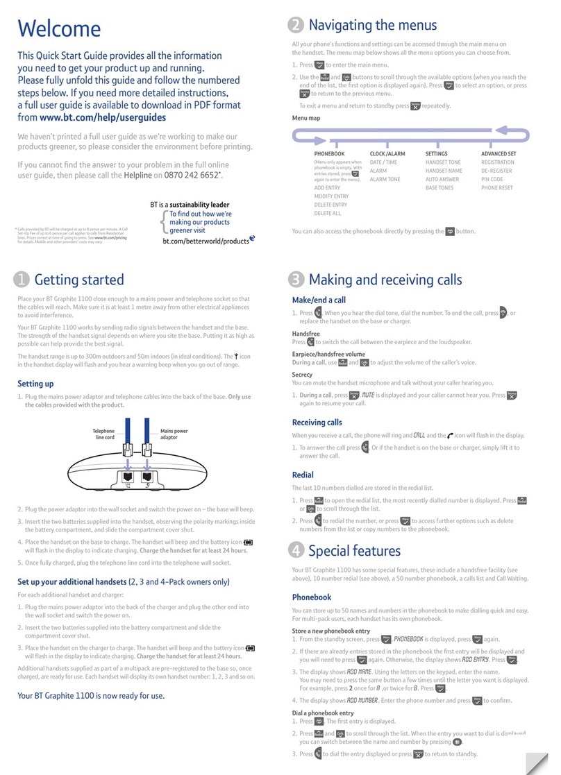BT GRAPHITE 1100 user manual