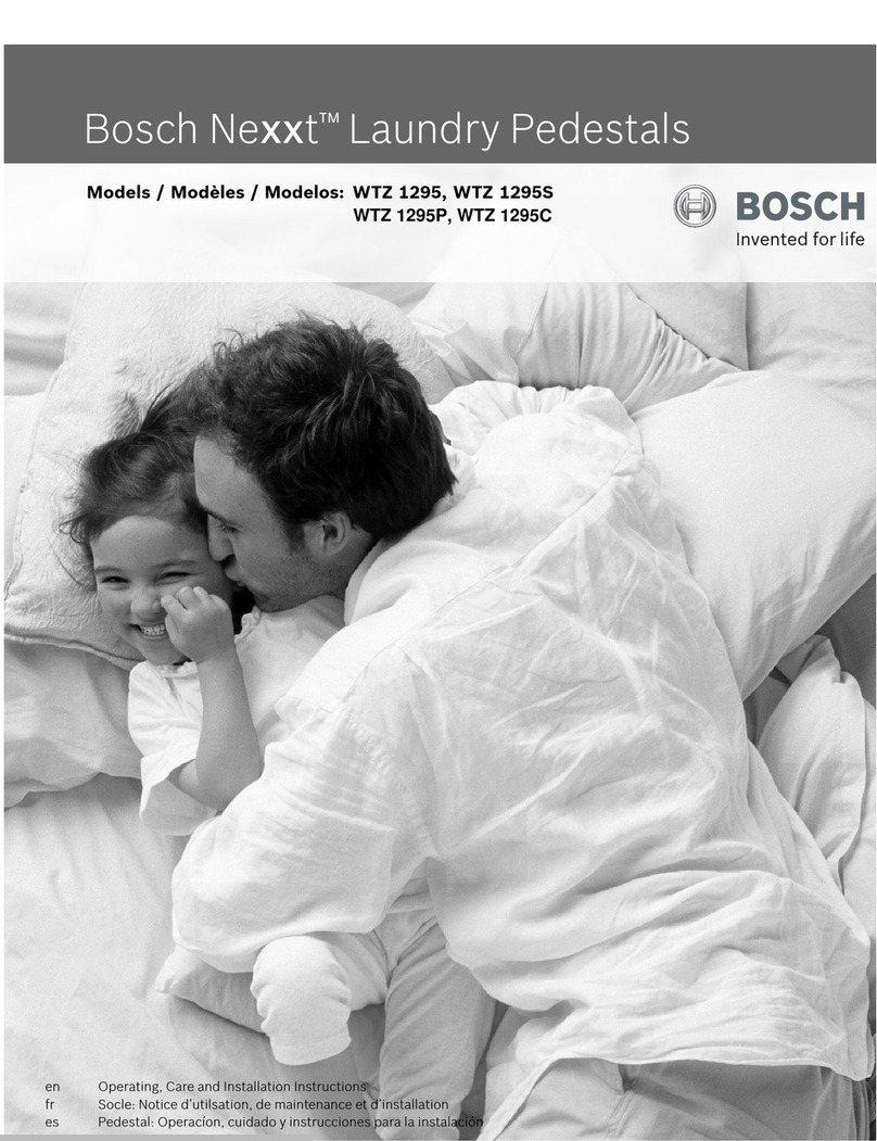 Bosch WTZ 1295C Installation guide