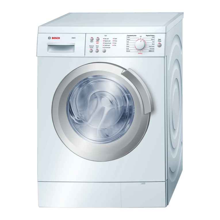 Bosch WAS20160UC - Axxis Series Front Load Washer operating instructions