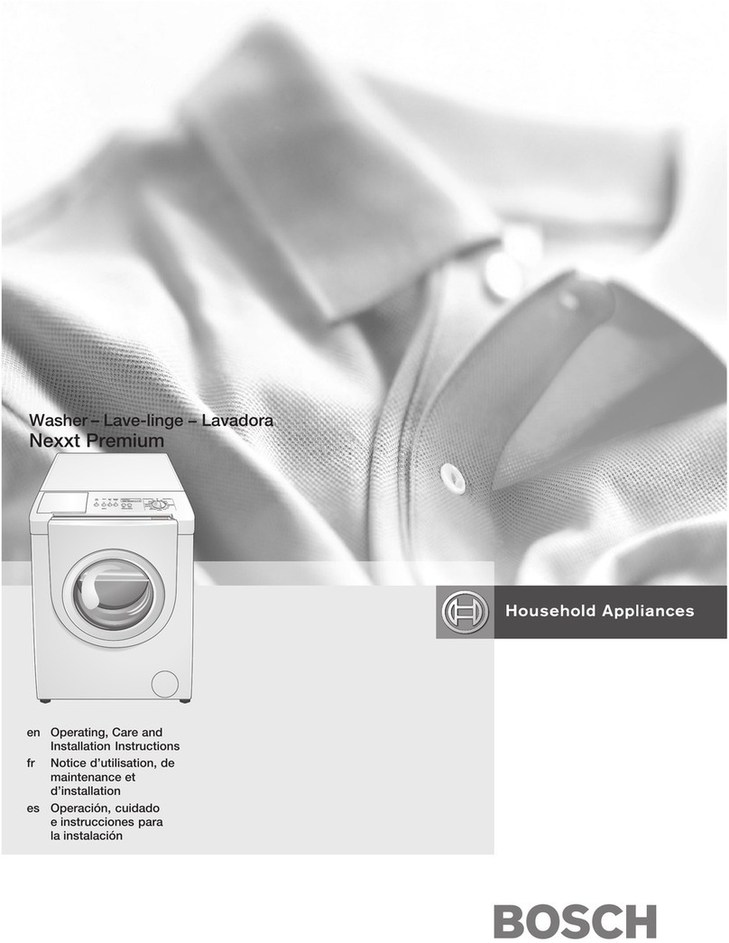 Bosch BOSCH Washer installation instructions