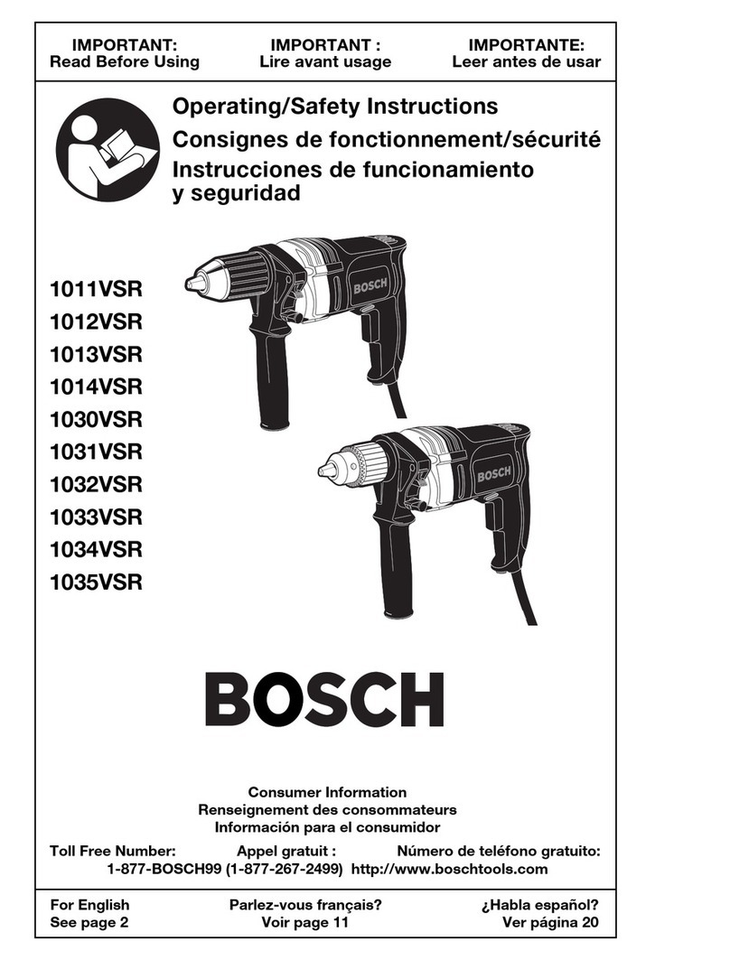 Bosch 1011VSR Assembly instructions