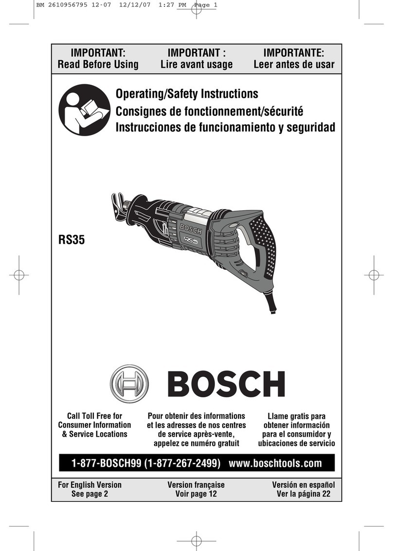 Bosch RS35 Assembly instructions