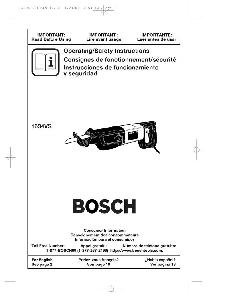 Bosch 1634VS Assembly instructions