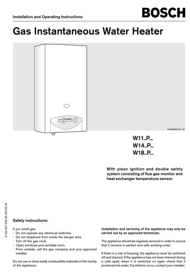 Bosch W11P Installation and operating instructions Bosch W11P Installation and operating instructions
