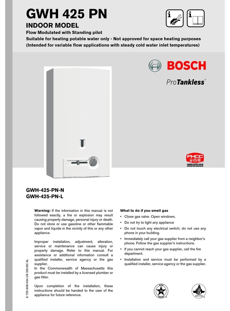 Bosch Model GWH 425 User manual Bosch Model GWH 425 User manual