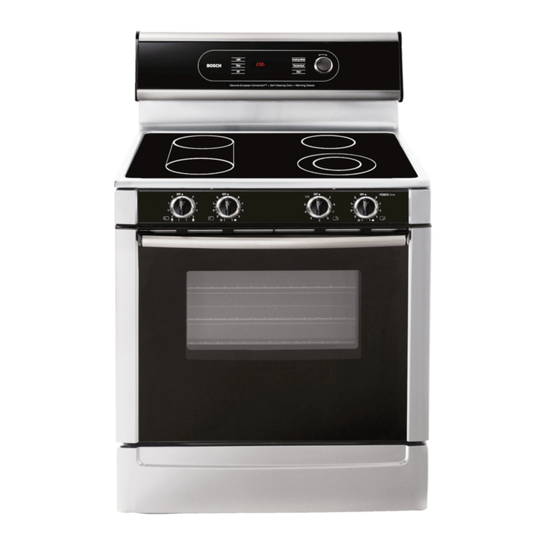 Bosch Electric Free-Standing Range Cuisinire... User manual
