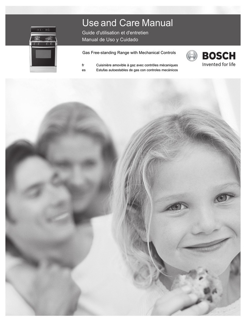Bosch Gas free-standing Range with Mechanical... User manual