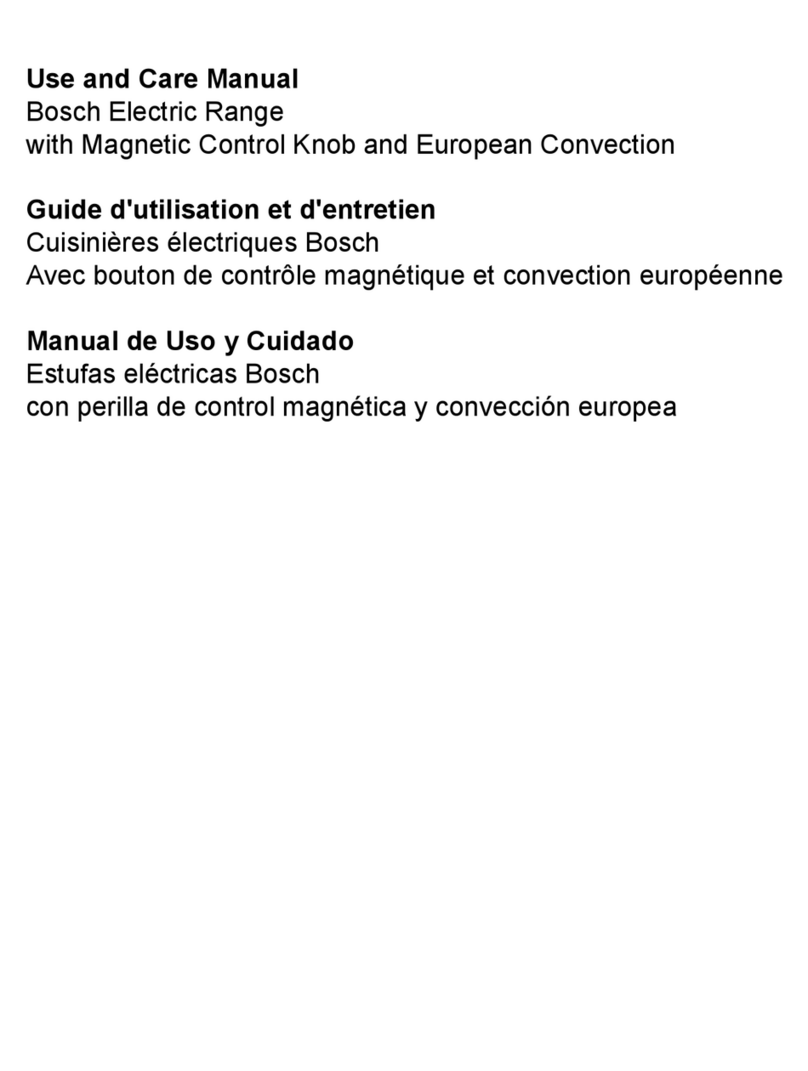 Bosch Electric Range with Magnetic Control Knob and European... User manual