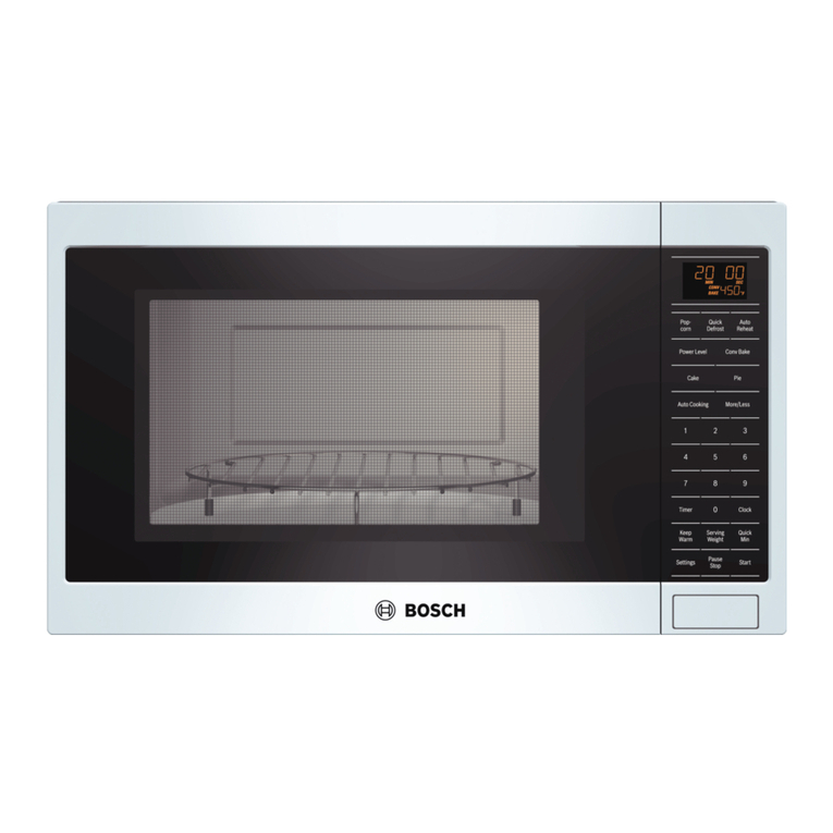 Bosch HMB8020 - 1.5 cu. Ft. Microwave use and care manual