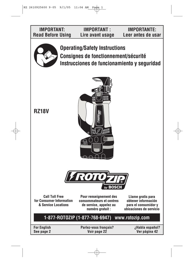 Bosch ROTOZIP RZ18V Operating/safety instructions