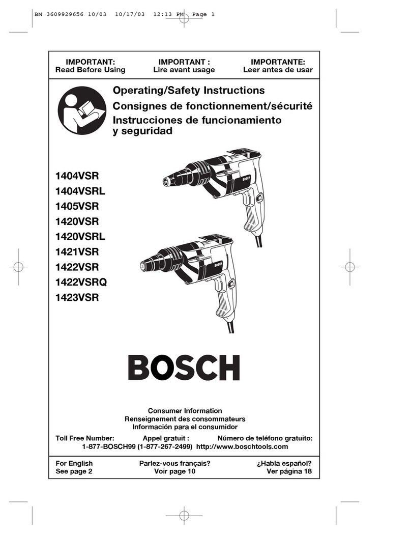Bosch 1404VSR Assembly instructions