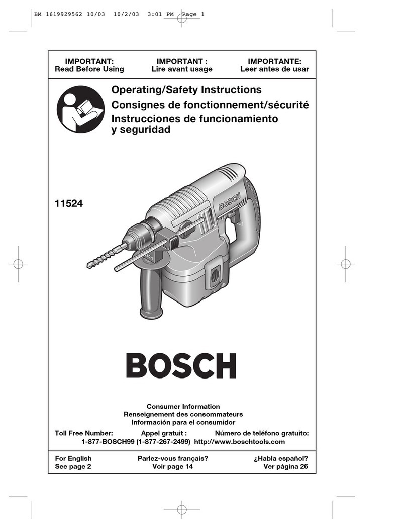 Bosch 11524 - 24V 3/4 Inch SDS-plus Rotary Hammer Assembly instructions