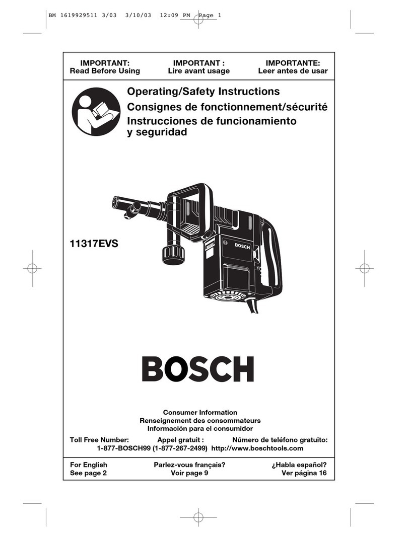 Bosch 11317EVS - Hex Demolition Hammer 3/4 Inch Operating/safety instructions Bosch 11317EVS - Hex Demolition Hammer 3/4 Inch Operating/safety instructions