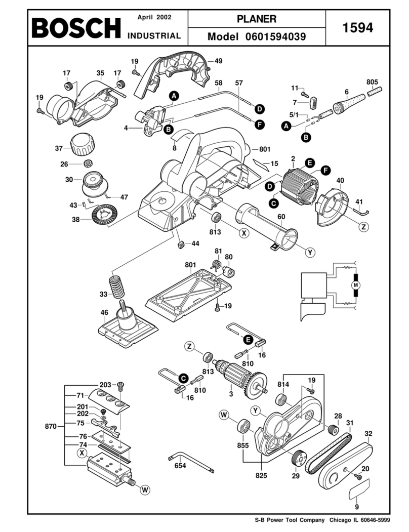 Bosch 1594K - NA Power Planer 3-1/4 User manual