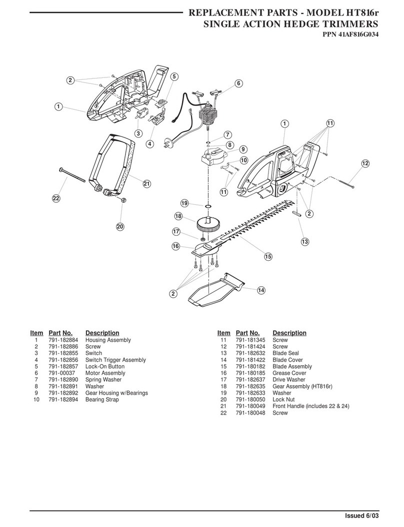Bolens HT816r Replacement parts