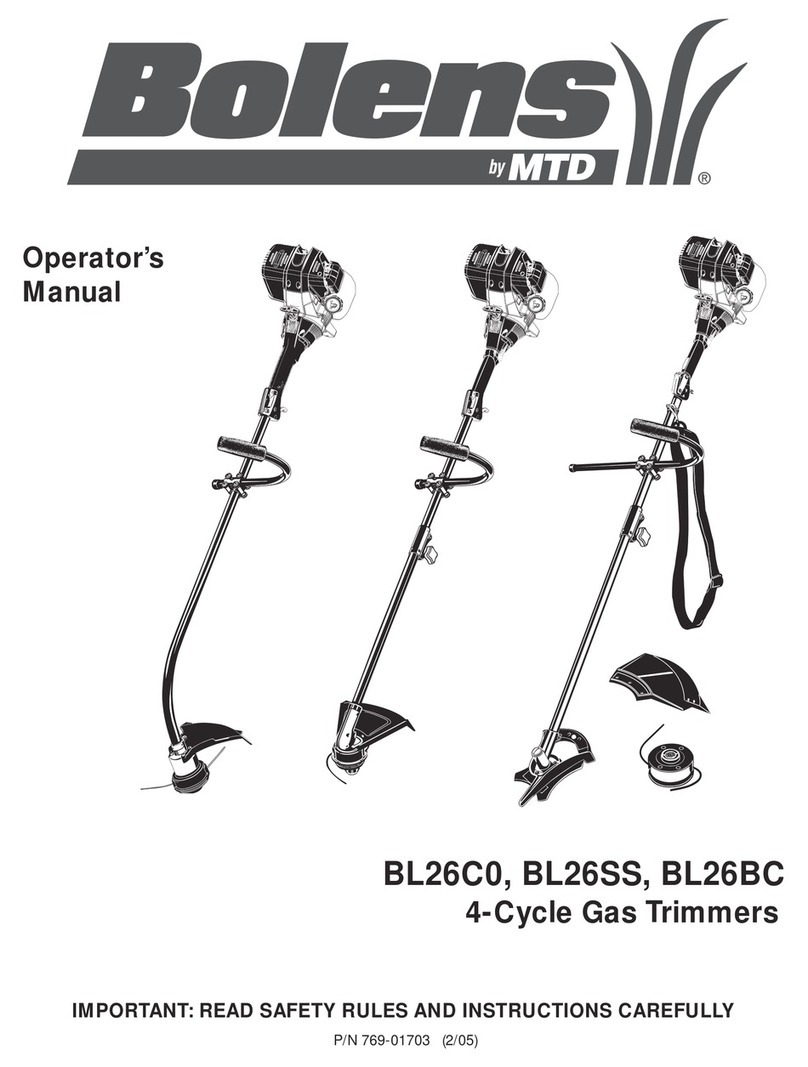 Bolens BL26C0, BL26SS, BL26BC Operator's manual