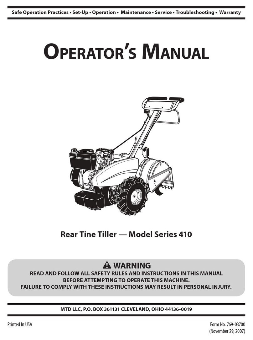 MTD Series 410 User manual