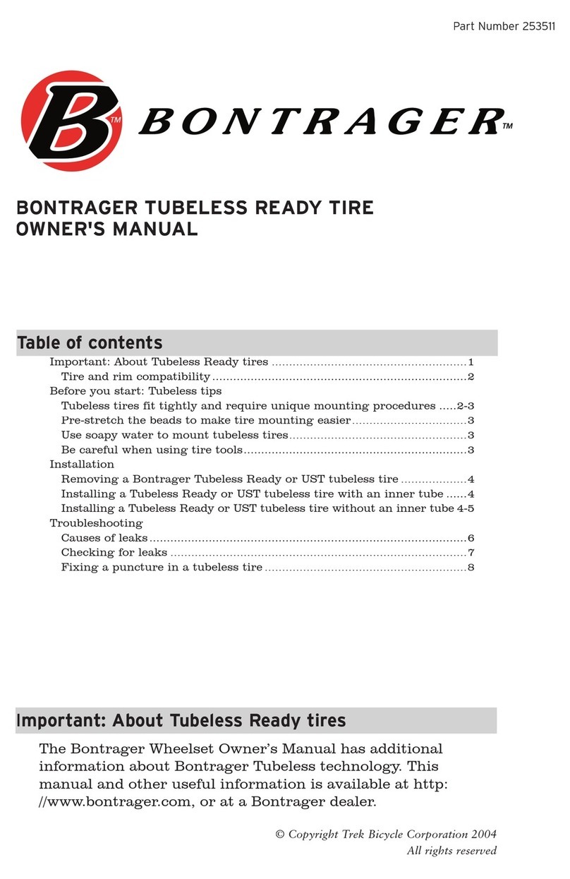 Bontrager Tubeless Ready Tire owner's manual