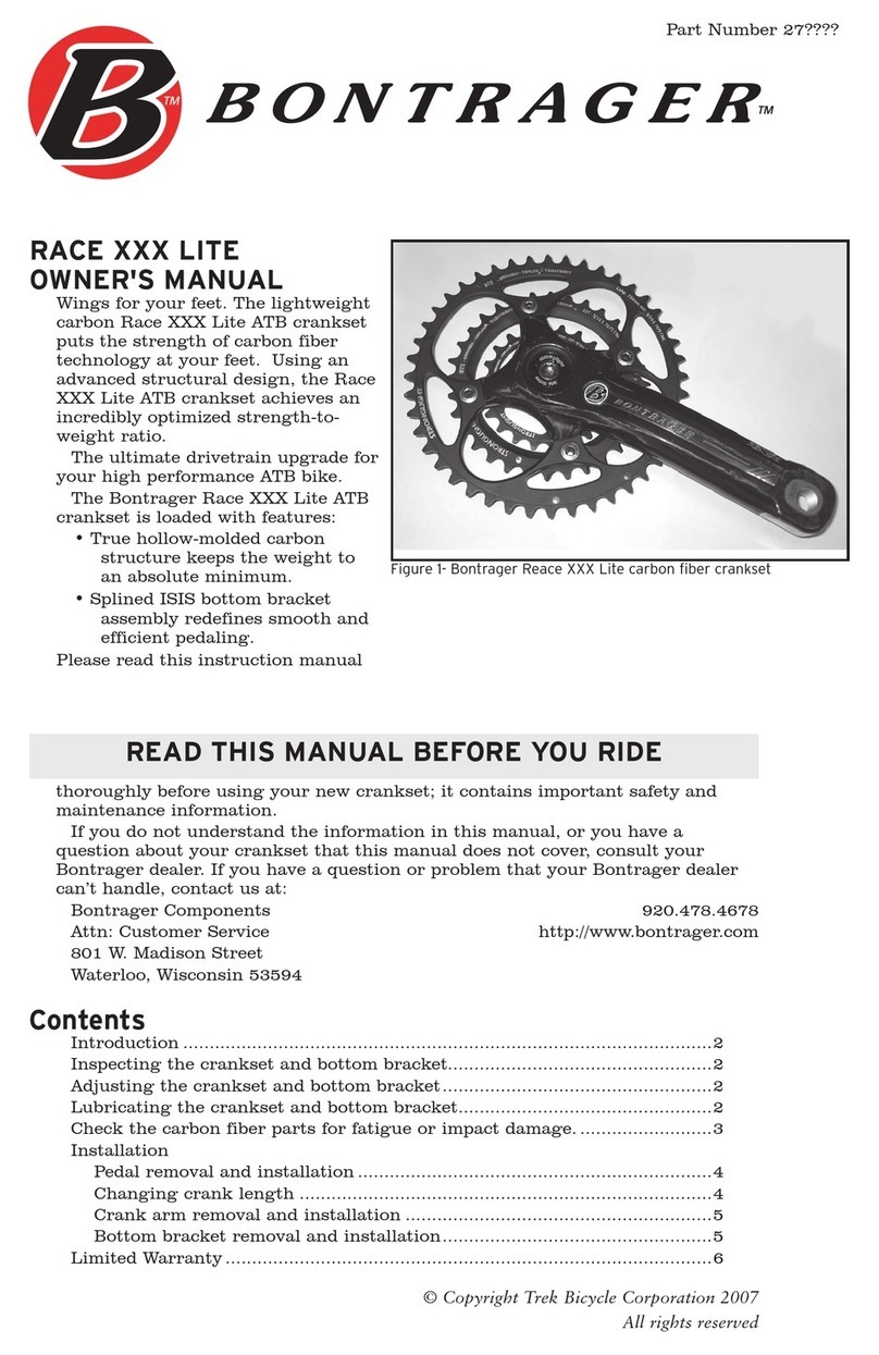 Bontrager Race XXX Lite owner's manual Bontrager Race XXX Lite owner's manual
