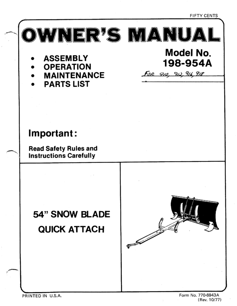 MTD 198-954A owner's manual