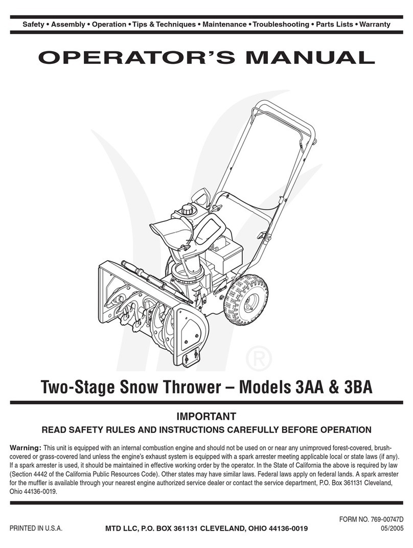 MTD 3AA Operator's manual
