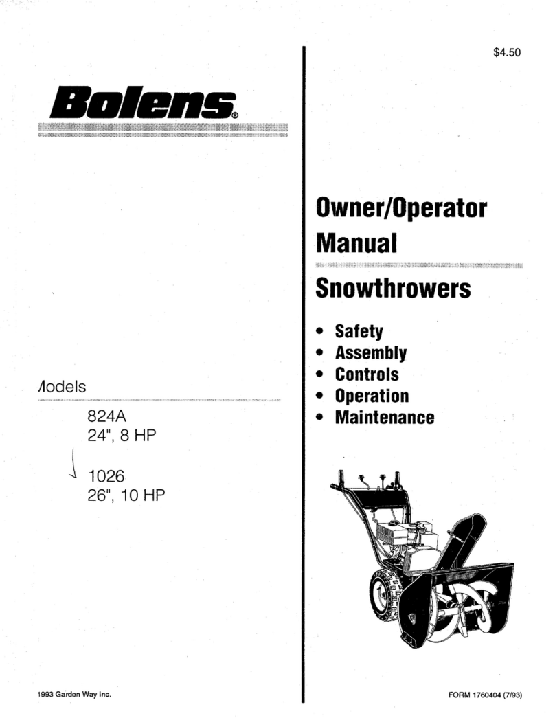 Bolens 1026 Owner's/operator's manual