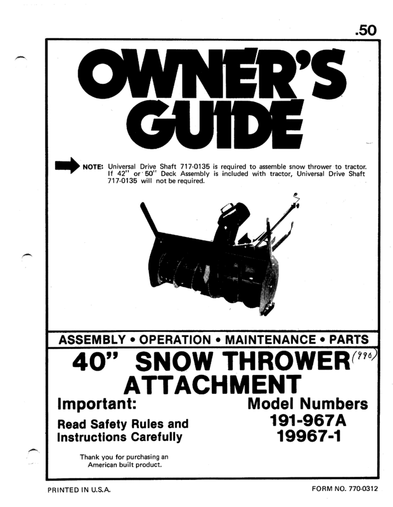 MTD 191-967 A User manual