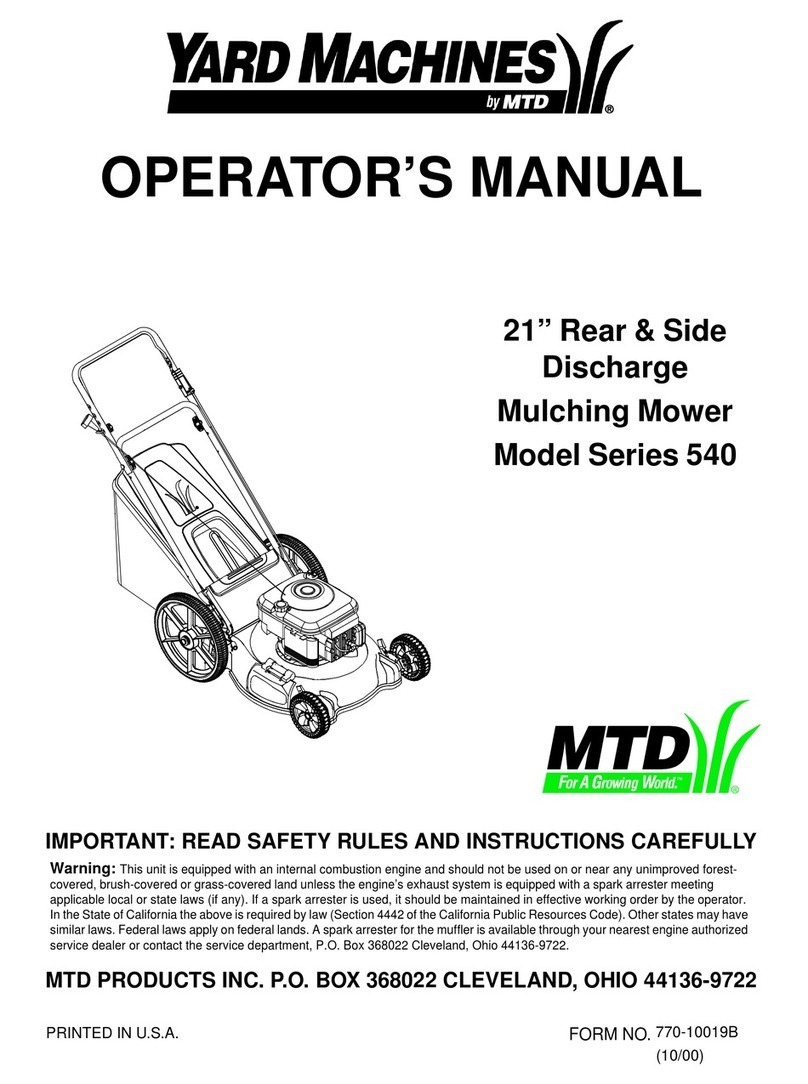 Yard Machines 540 Series User manual