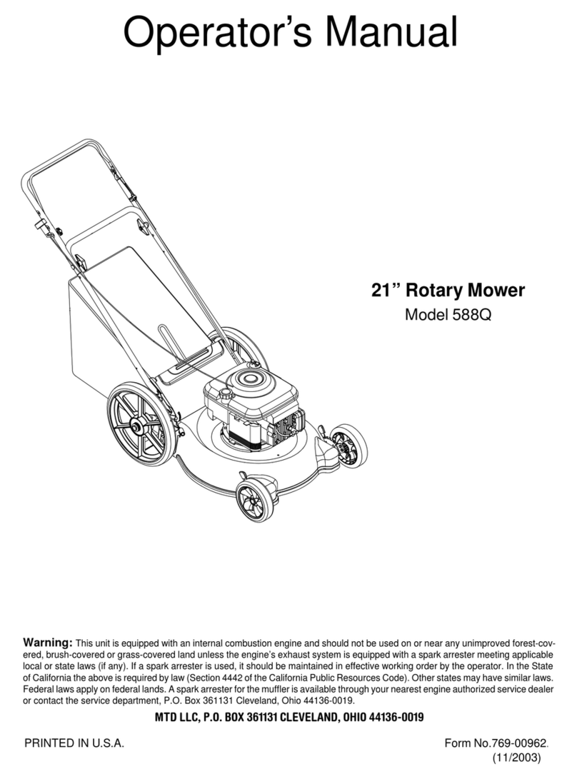 MTD 588Q User manual