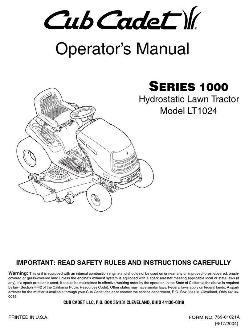 Cub Cadet LT1024 User manual