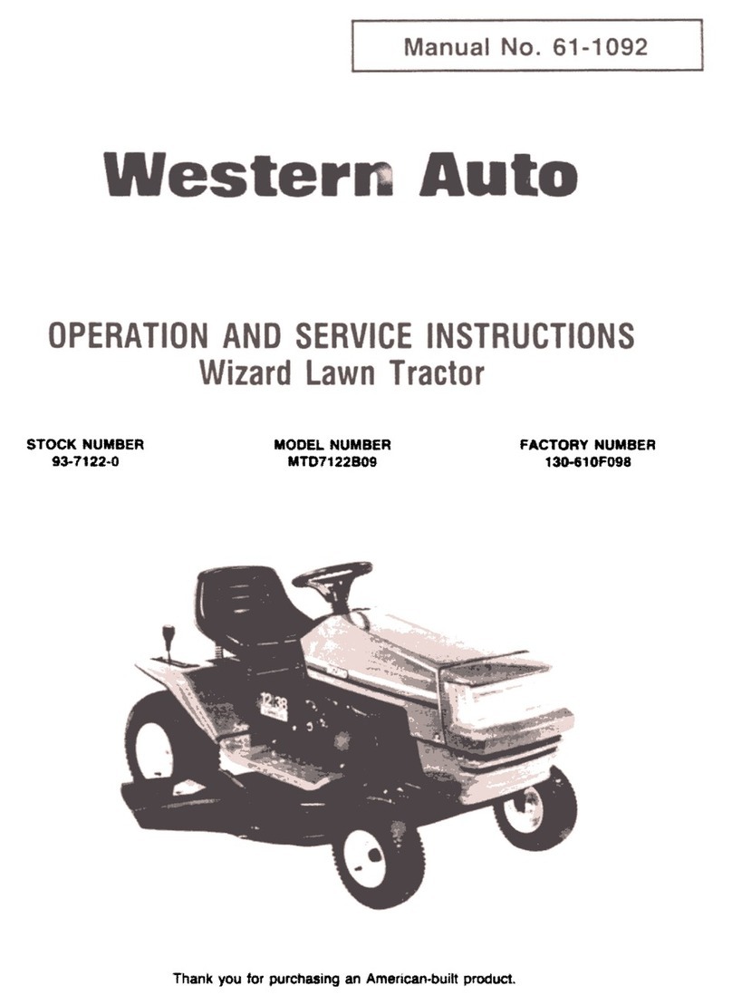Western Auto MTD7122B09 Operation and service instructions