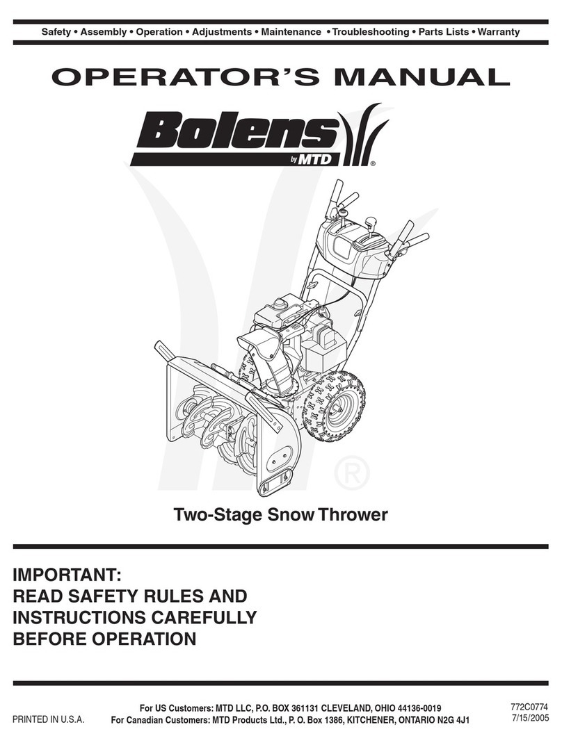 Bolens 772C0774 MTD User manual Bolens 772C0774 MTD User manual