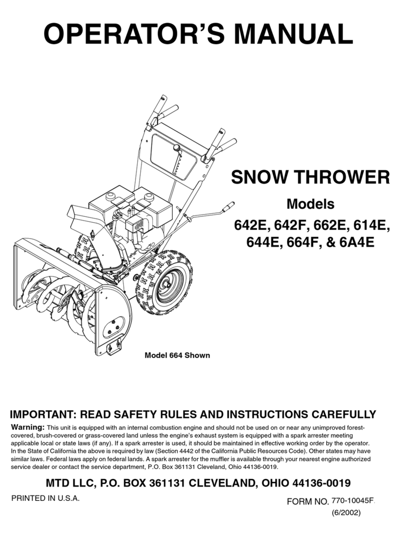 MTD Yard Machines 614E Operator's manual