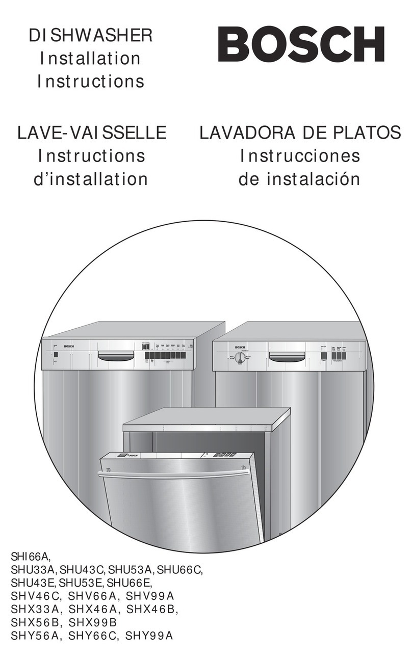 Bosch SHU53E installation instructions