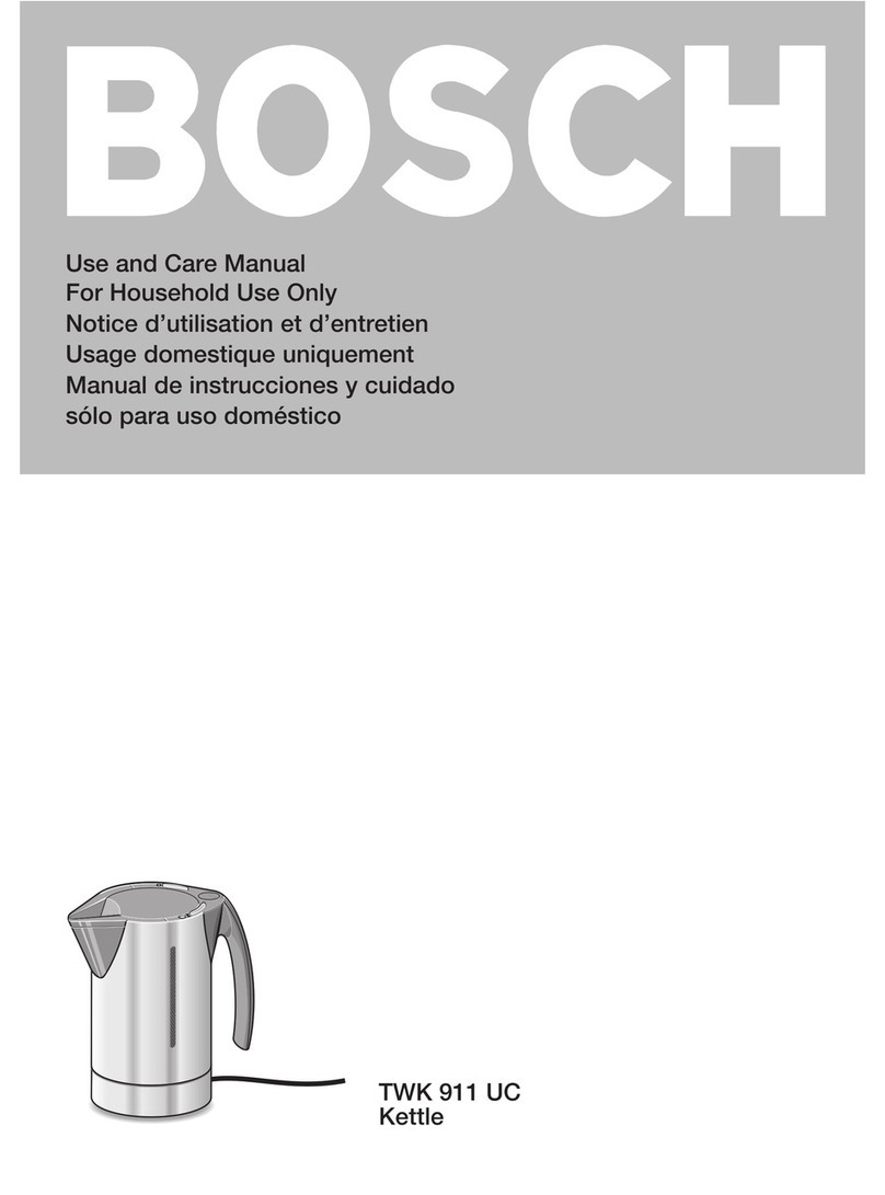 Bosch TWK 911 UC use and care manual