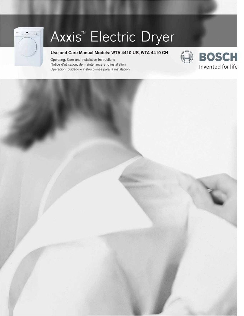 Bosch Axxis WTA 4410 CN User manual