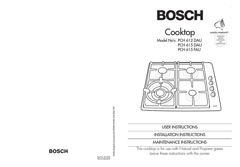 Bosch PCH 612 DAU User manual Bosch PCH 612 DAU User manual