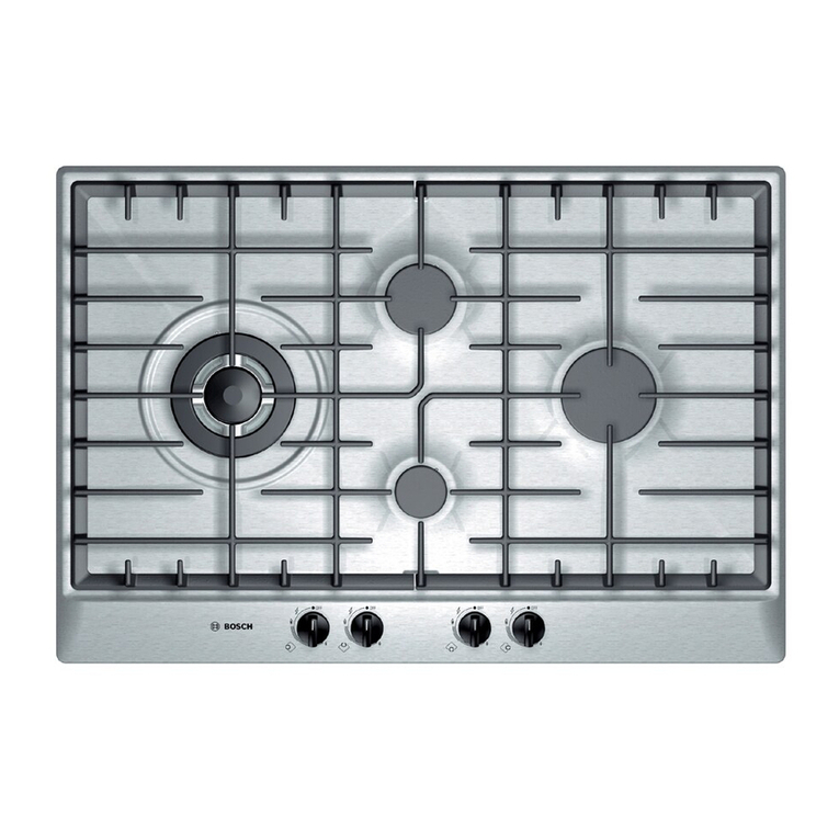 Bosch PCK755UC - 4 Burner 30" Gas Cooktop User manual
