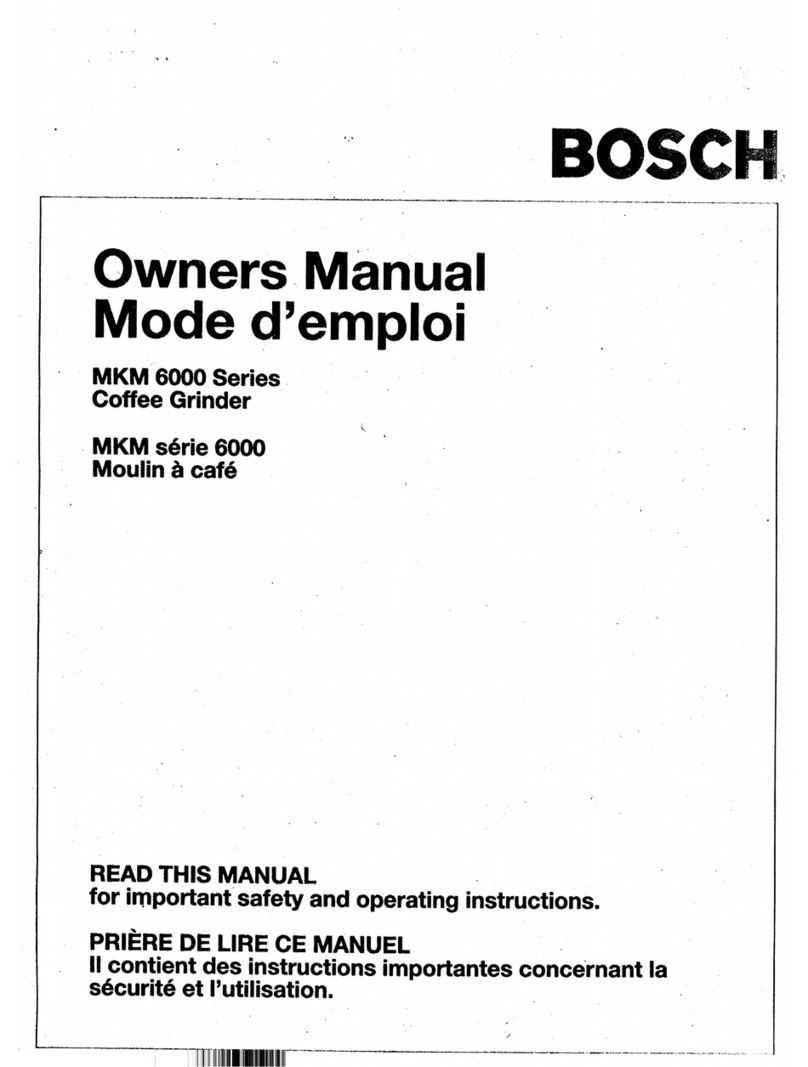 Bosch MKM 6000 Series owner's manual