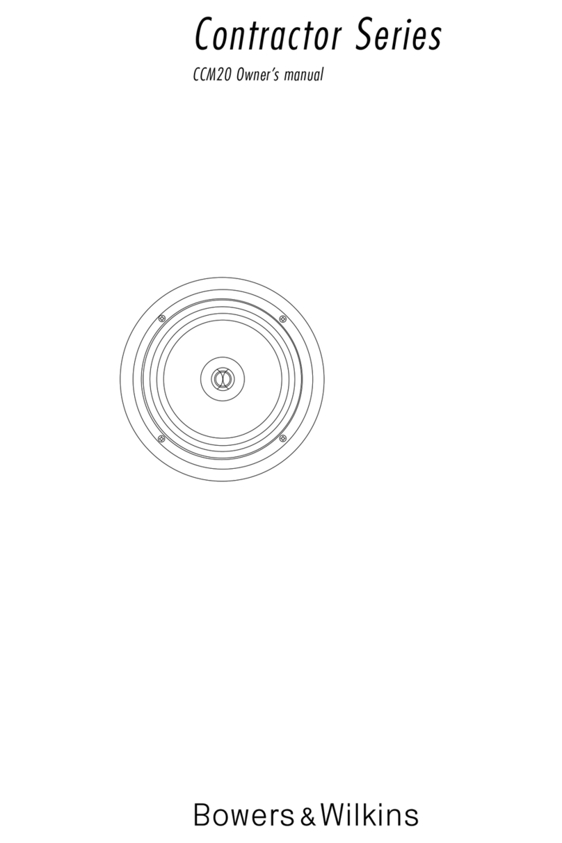 Bowers & Wilkins CCM20 User manual