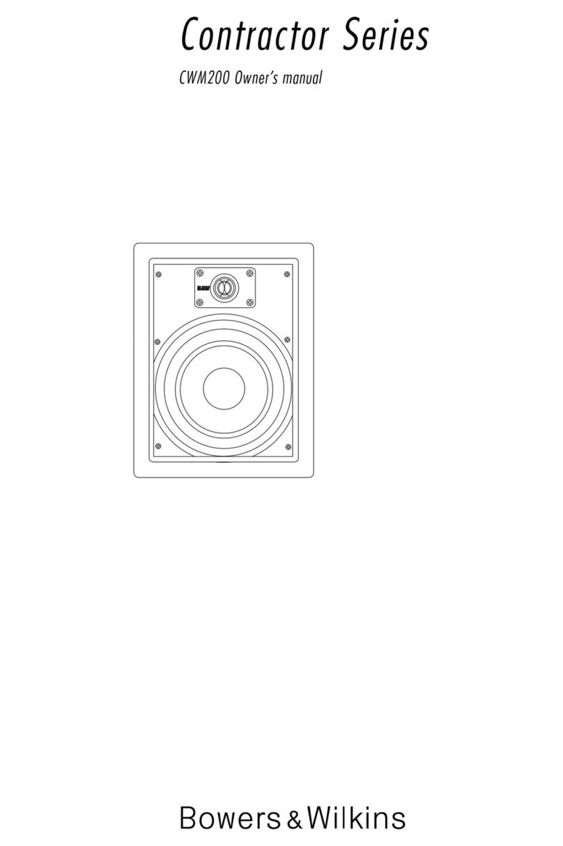 Bowers & Wilkins Contractor CWM200 User manual
