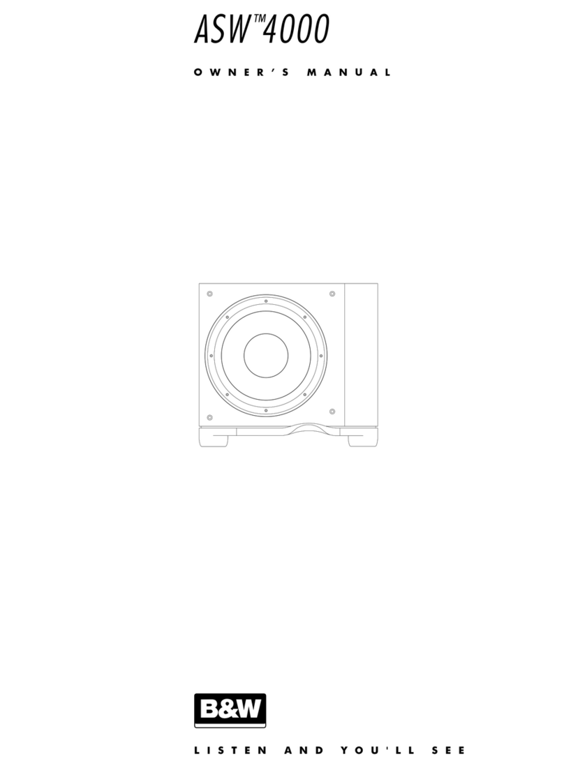 Bowers & Wilkins ASW 4000 User manual