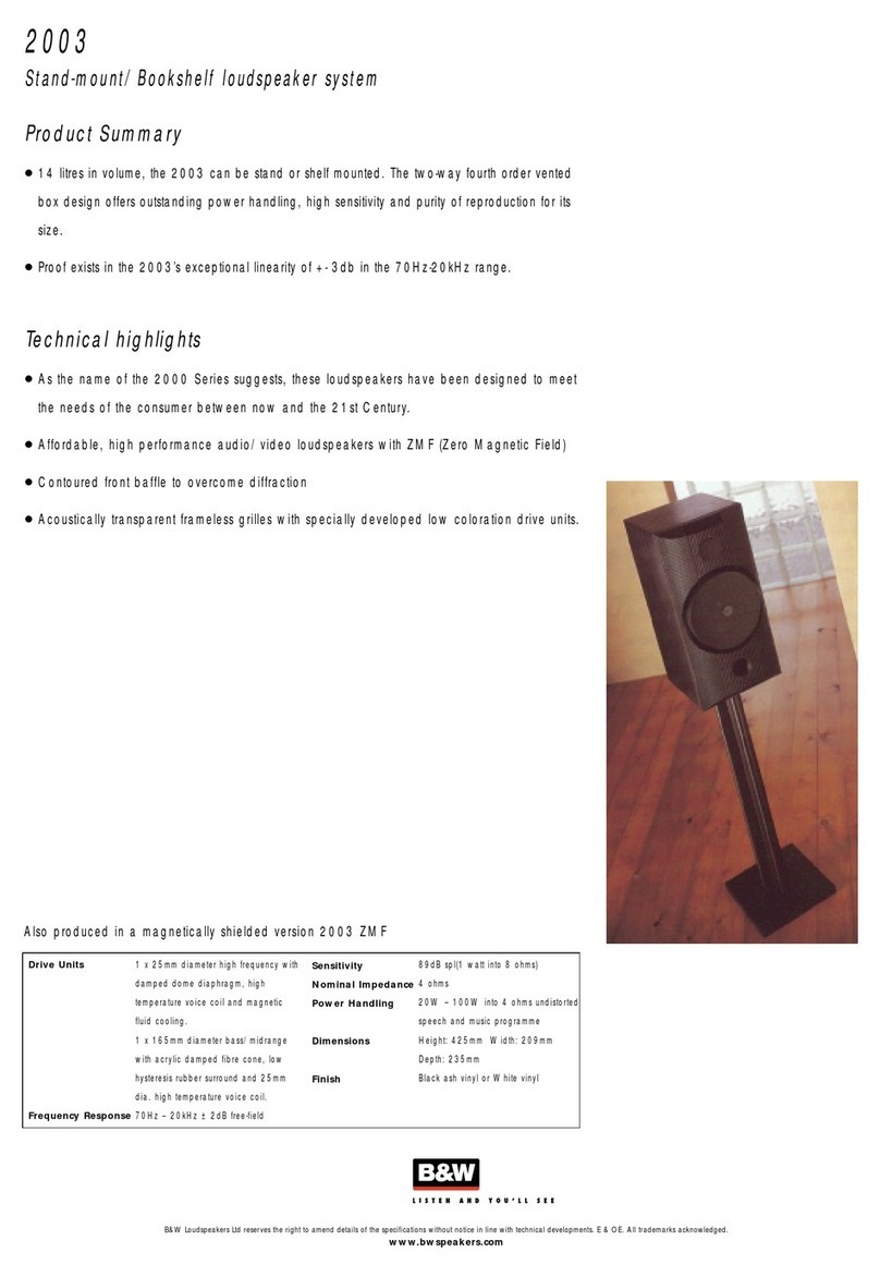 Bowers & Wilkins 2000 Series User manual