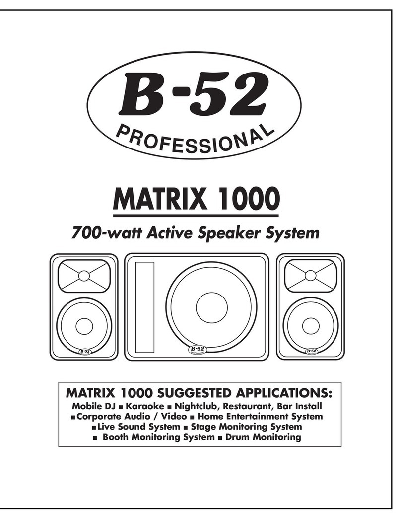 B-52 MATRIX 1000 instruction manual