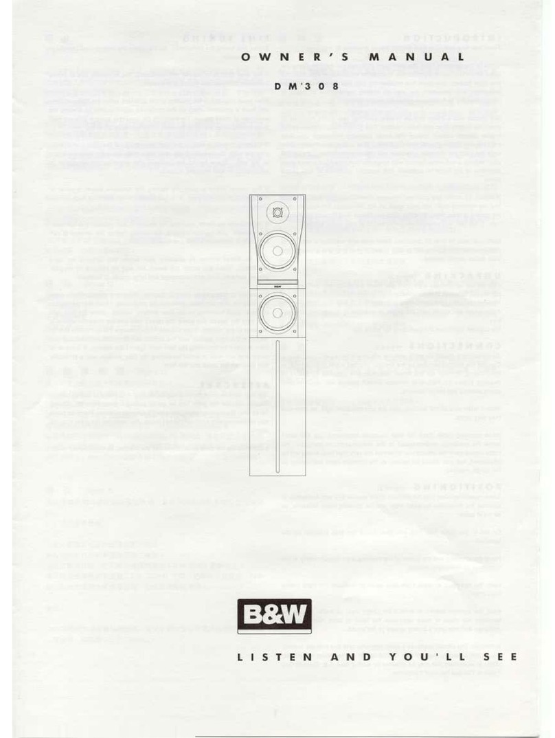 Bowers & Wilkins DM308 owner's manual