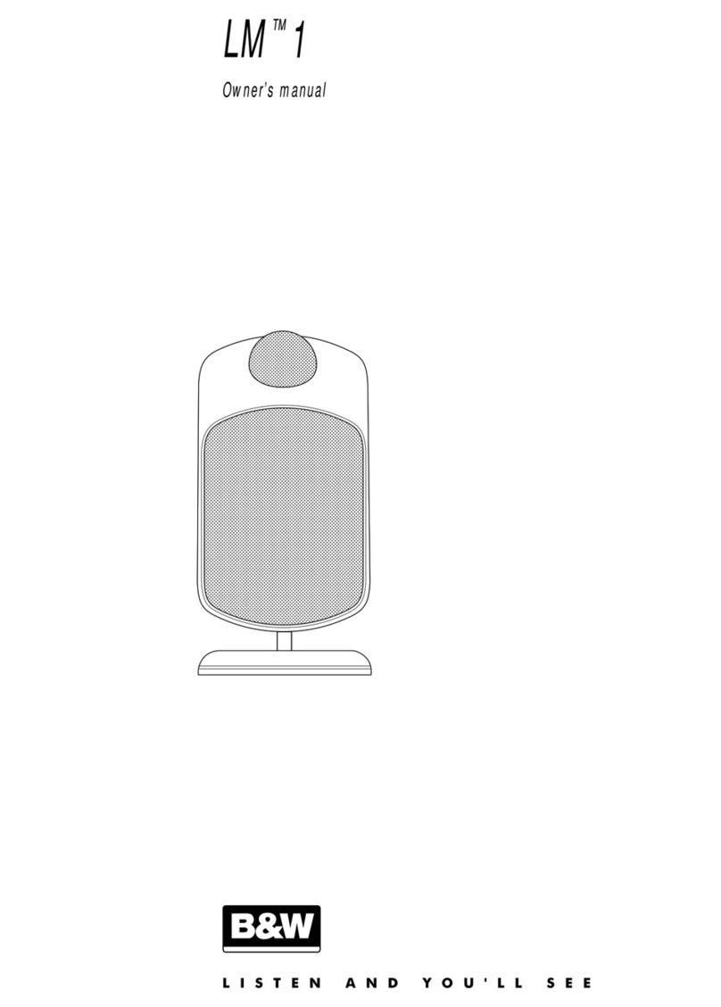 Bowers & Wilkins LM1 User manual