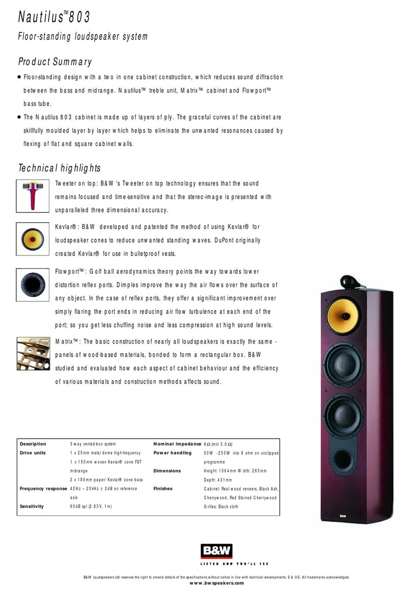 Bowers & Wilkins 803 Specifications