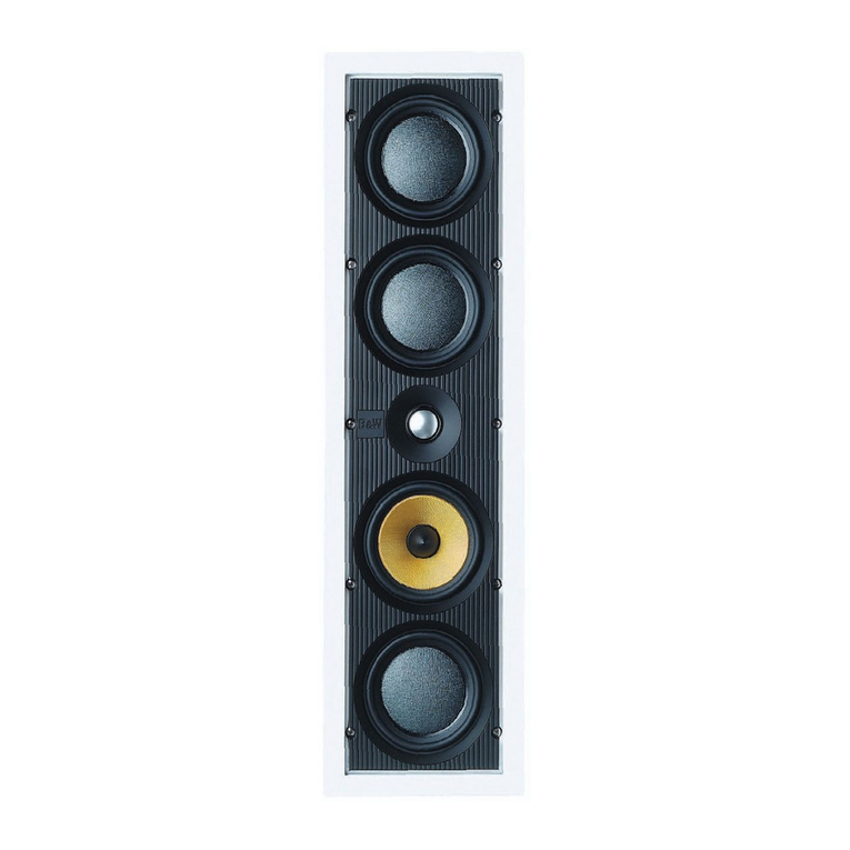 Bowers & Wilkins CWM LCR7 Owner's manual & warranty