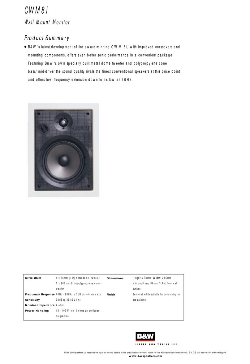 Bowers & Wilkins CWM8i User manual