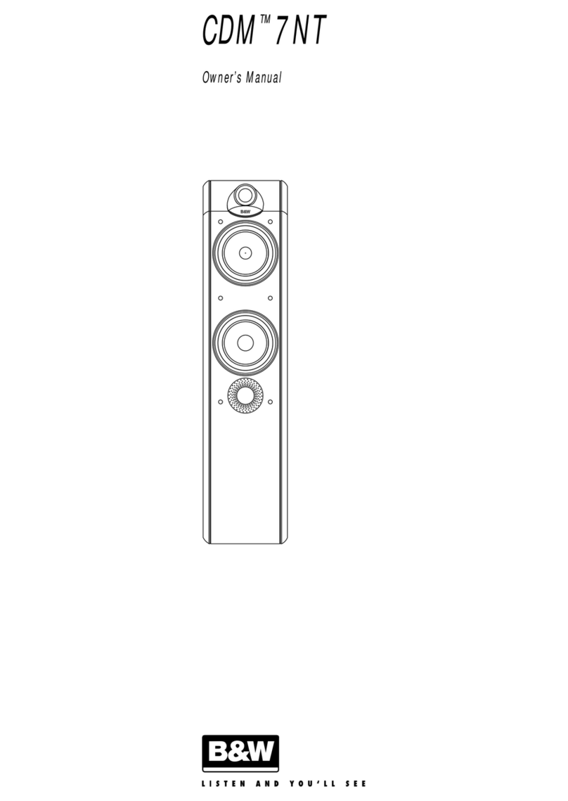 Bowers & Wilkins CDM 7NT owner's manual